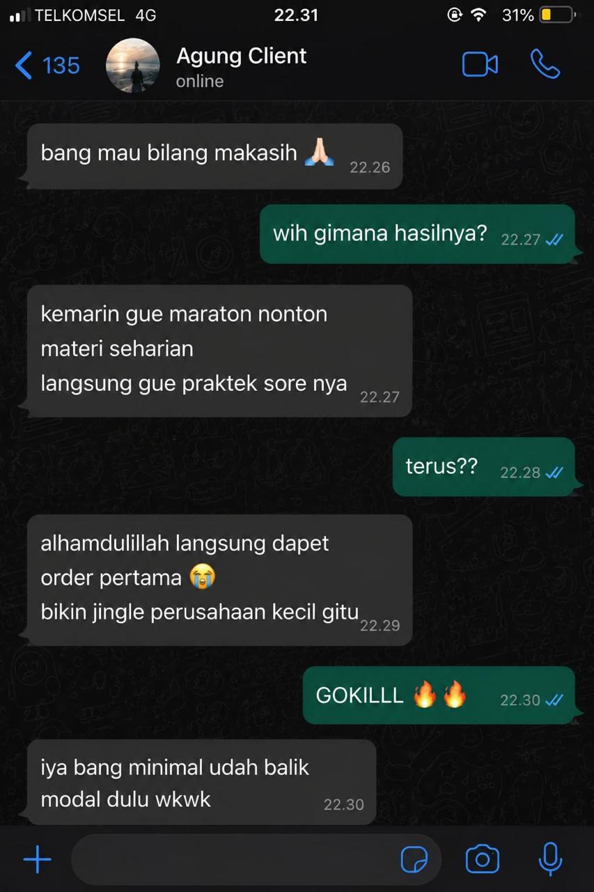 Testimoni Chat User 2